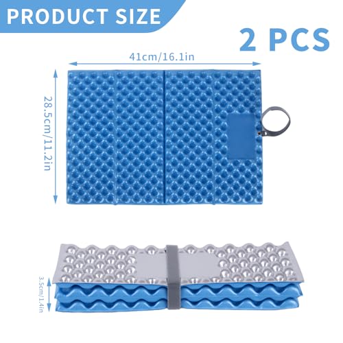 Tapis d'Assise IXPE Pliable 2 PCS Randonnée Chaud et Sec Portable Imperméable Isolant Campagne